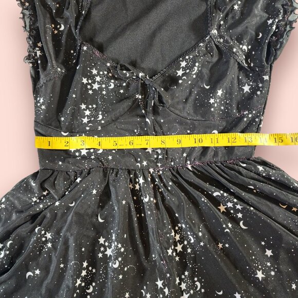 Urban outfitters Celestial Mesh Mini Babydoll romper grunge whimsigoth witchy - Picture 6 of 7